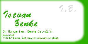 istvan benke business card